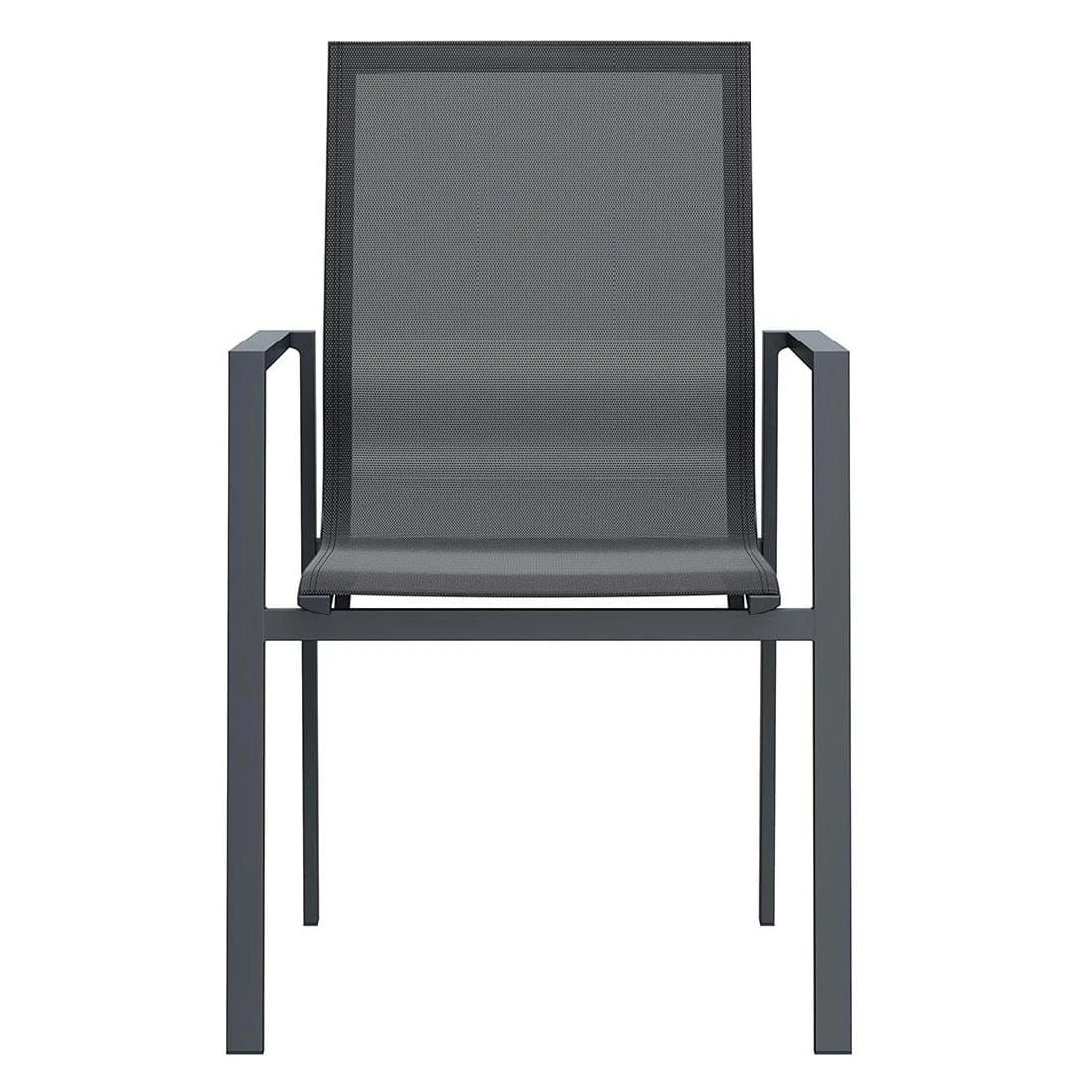 OUTLIV. Atlanta Gartenmöbelset 7-tlg. mit Tisch 220x100cm Anthrazit/Schwarz