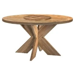 OUTLIV. Atlanta Gartentisch Ø150cm Inkl. Drehteller Teak Recycelt