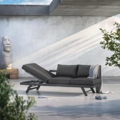 OUTLIV. Atlanta Gartensofa Aluminium/ Olefin Anthrazit/Grau