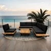 OUTLIV. Bahamas Ecklounge 4-tlg. Aluminium/Polyester Schwarz