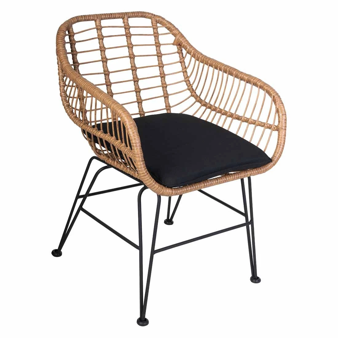 OUTLIV. Gartenmöbel-Set 3-teilig Stahl/Geflecht Natur