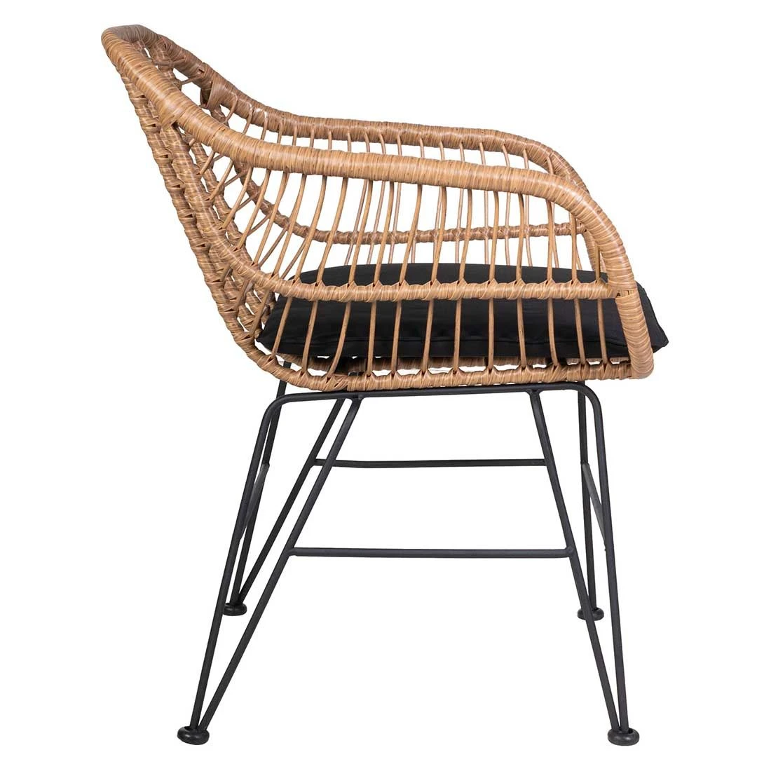 OUTLIV. Gartenmöbel-Set 3-teilig Stahl/Geflecht Natur