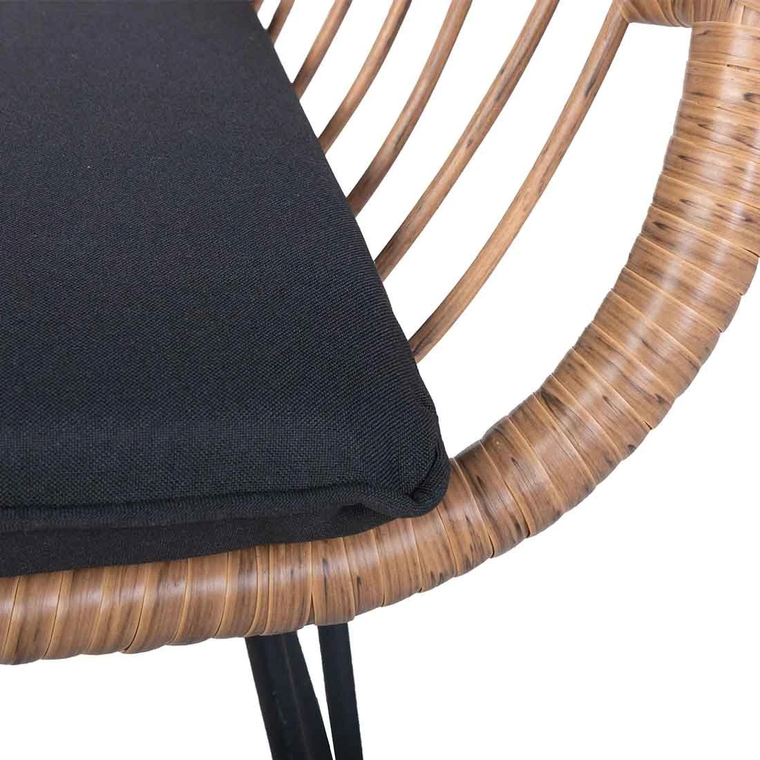 OUTLIV. Gartenmöbel-Set 3-teilig Stahl/Geflecht Natur