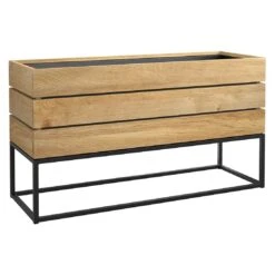 OUTLIV. Flora Pflanztopf 120x41x40cm Schwarz/Wildeiche