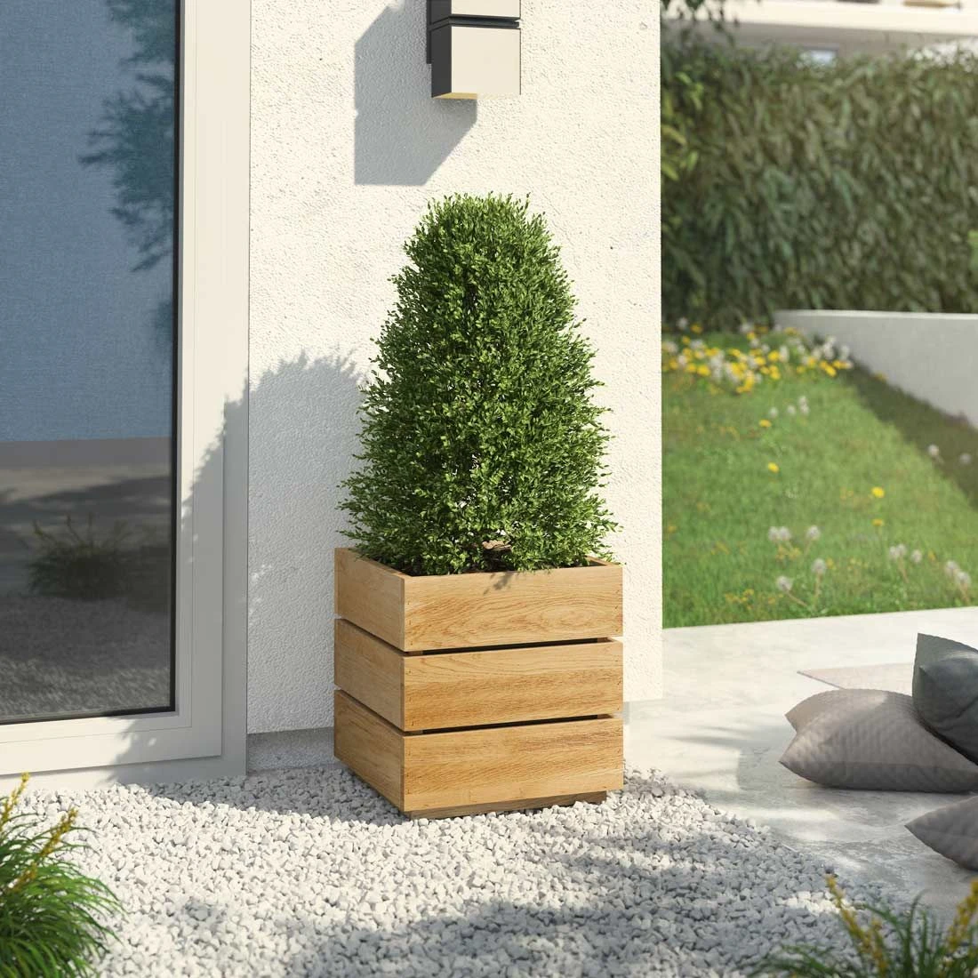OUTLIV. Flora Pflanzgefäß 40x41x39cm Wildeiche