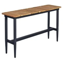 OUTLIV. Clark Gartenbank 140cm Aluminium/Teak Recycelt Charcoal/Teak Recycelt