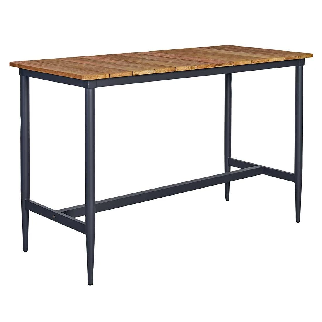 OUTLIV. Clark Bartisch 170x75cm Aluminium/Teak recycelt Charcoal/Teak Recycelt