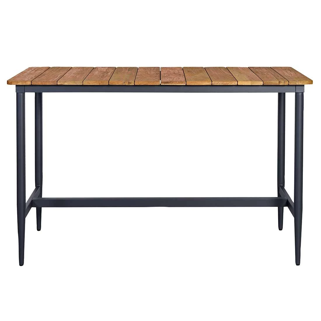 OUTLIV. Clark Bartisch 170x75cm Aluminium/Teak recycelt Charcoal/Teak Recycelt