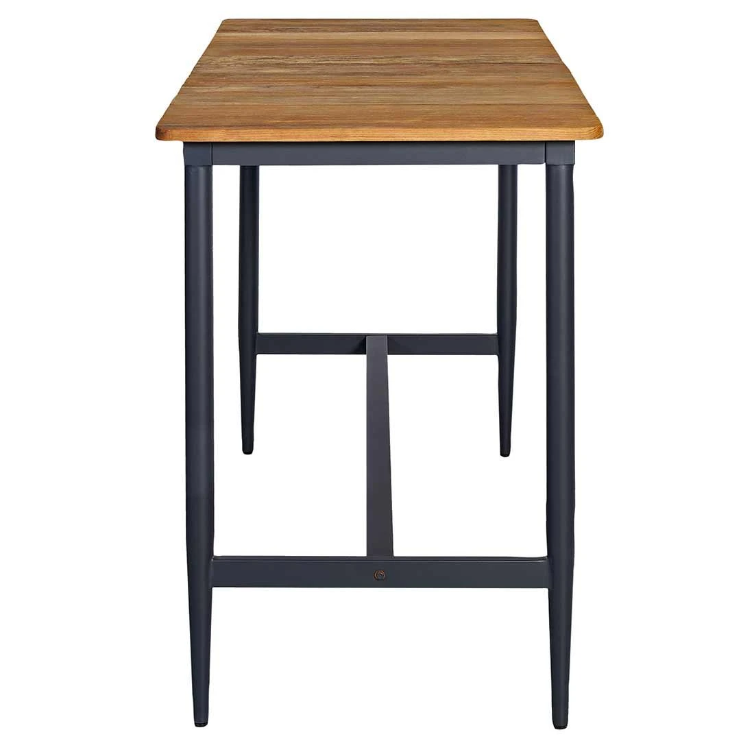 OUTLIV. Clark Bartisch 170x75cm Aluminium/Teak recycelt Charcoal/Teak Recycelt