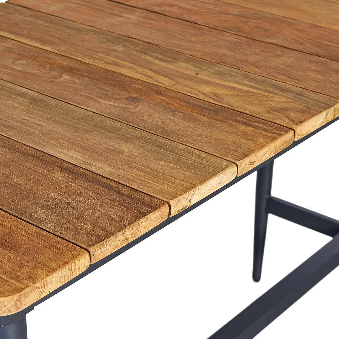 OUTLIV. Clark Bartisch 170x75cm Aluminium/Teak recycelt Charcoal/Teak Recycelt