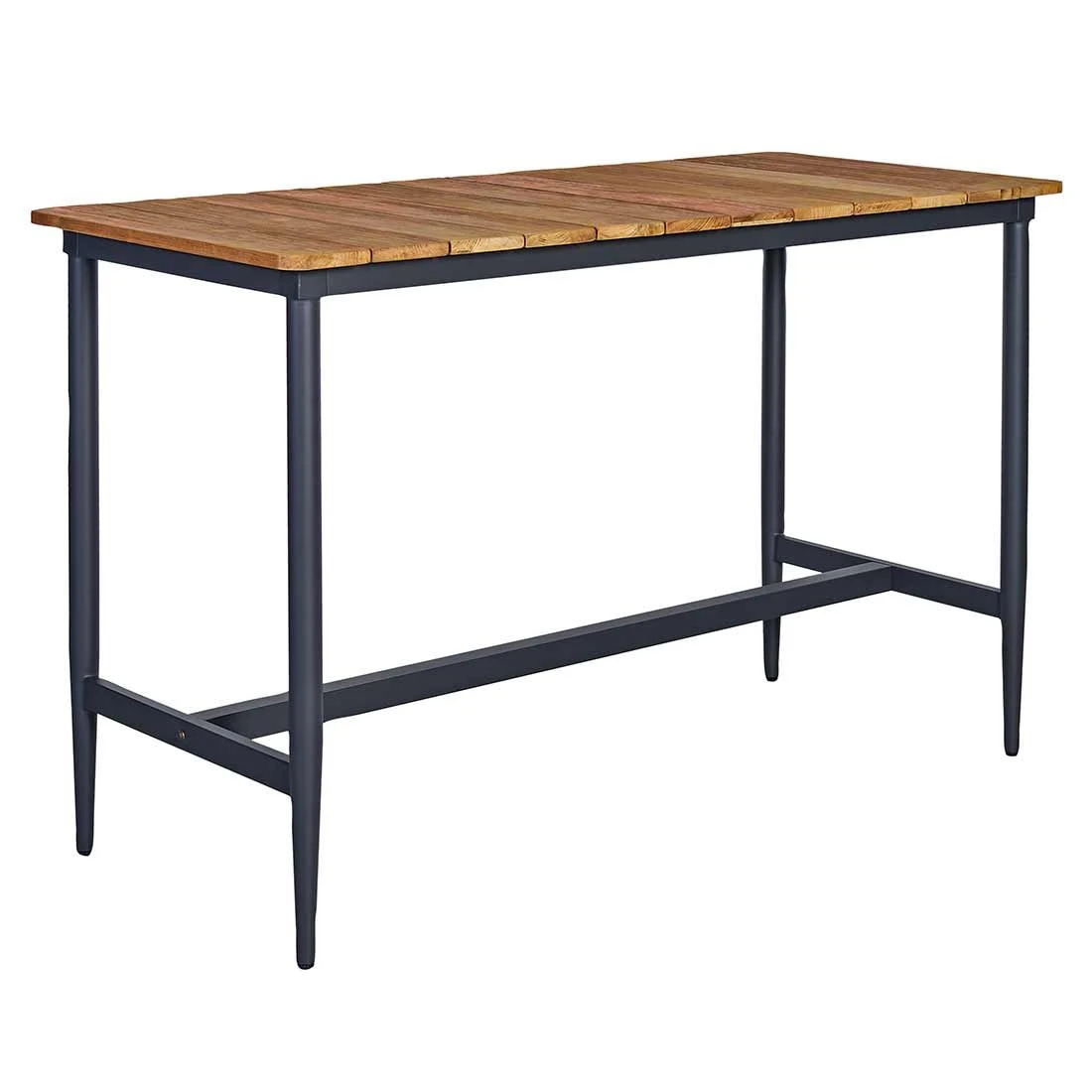 OUTLIV. Clark Gartenbar-Set 3-tlg. Tisch 170x75cm Aluminium/Teak recycelt Charcoal/Teak Recycelt