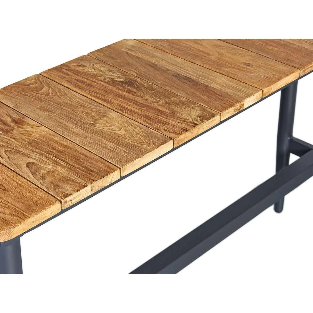 OUTLIV. Clark Gartenbar-Set 3-tlg. Tisch 170x75cm Aluminium/Teak recycelt Charcoal/Teak Recycelt