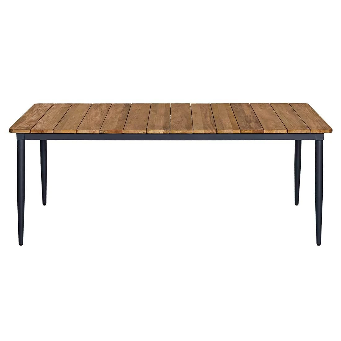 OUTLIV. Clark Gartenmöbelset 3-tlg Tisch 220x100 Aluminium/Teak recycelt Charcoal/Teak Recycelt