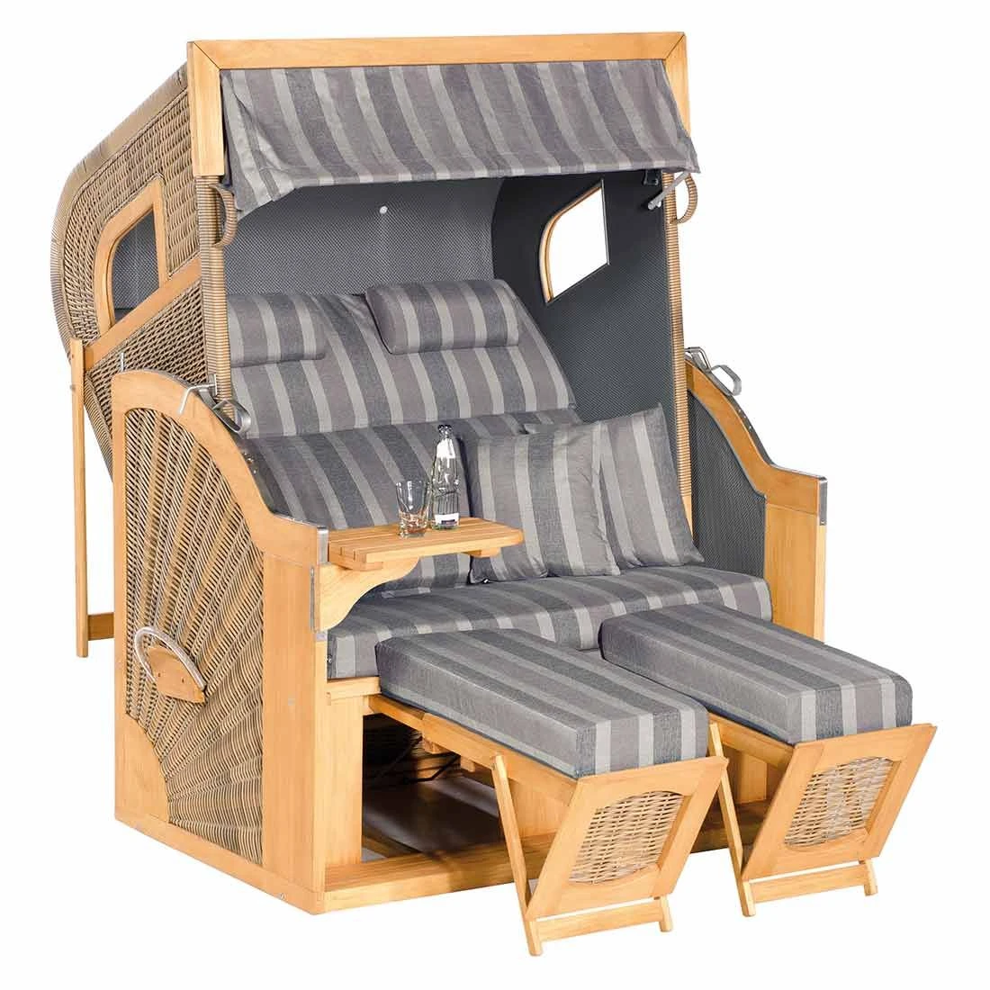 OUTLIV. Cliff Strandkorb Pinie/Geflecht Antikbraun