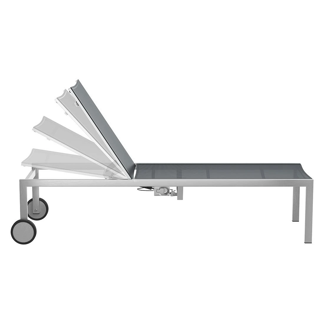 OUTLIV. Oviedo Rollliege Edelstahl/Textilene Silber-Schwarz