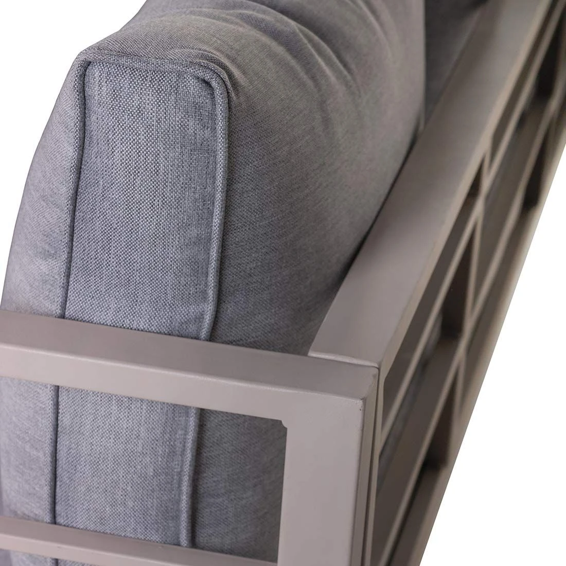 OUTLIV. Dininglounge 4-tlg. Stahl/Olefin Taupe/Grau