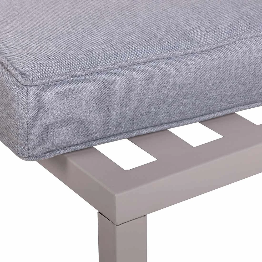 OUTLIV. Dininglounge 4-tlg. Stahl/Olefin Taupe/Grau