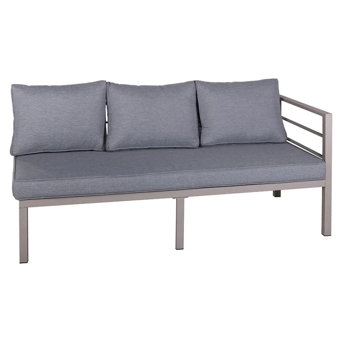 OUTLIV. Dininglounge 4-tlg. Stahl/Olefin Taupe/Grau