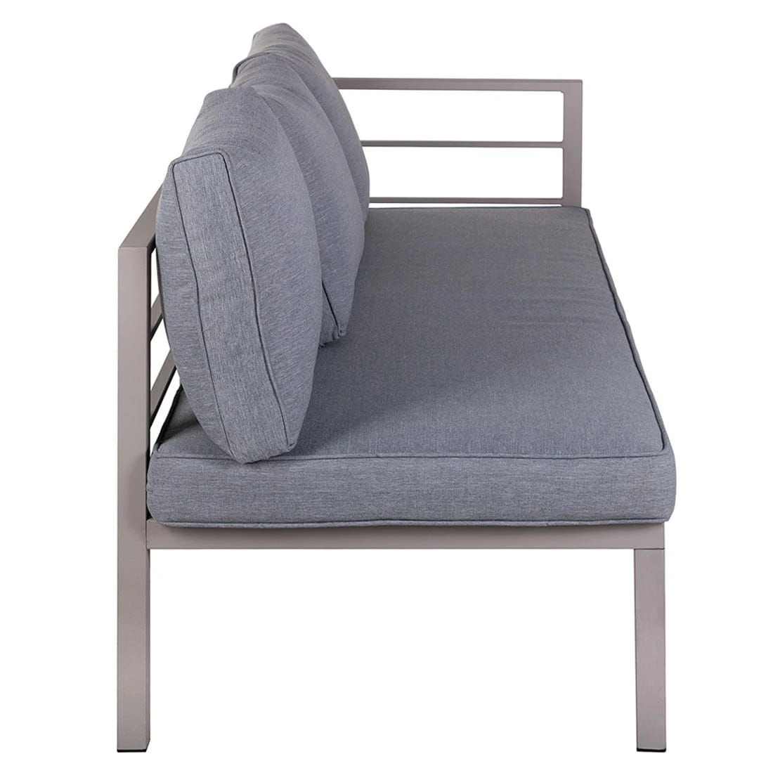 OUTLIV. Dininglounge 4-tlg. Stahl/Olefin Taupe/Grau