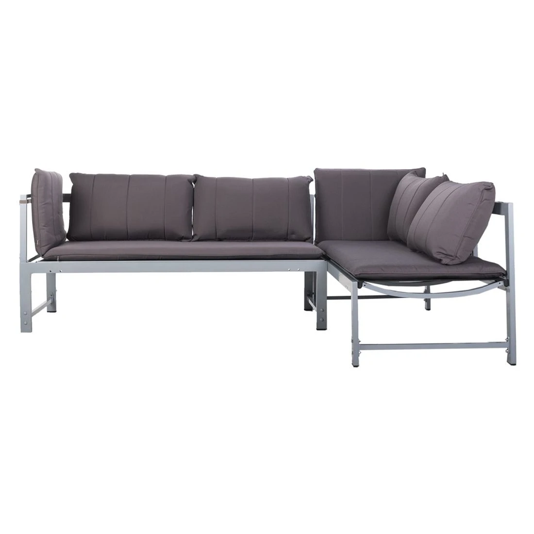 OUTLIV. Ecklounge Aluminium inkl. Kissen Silber/Grau