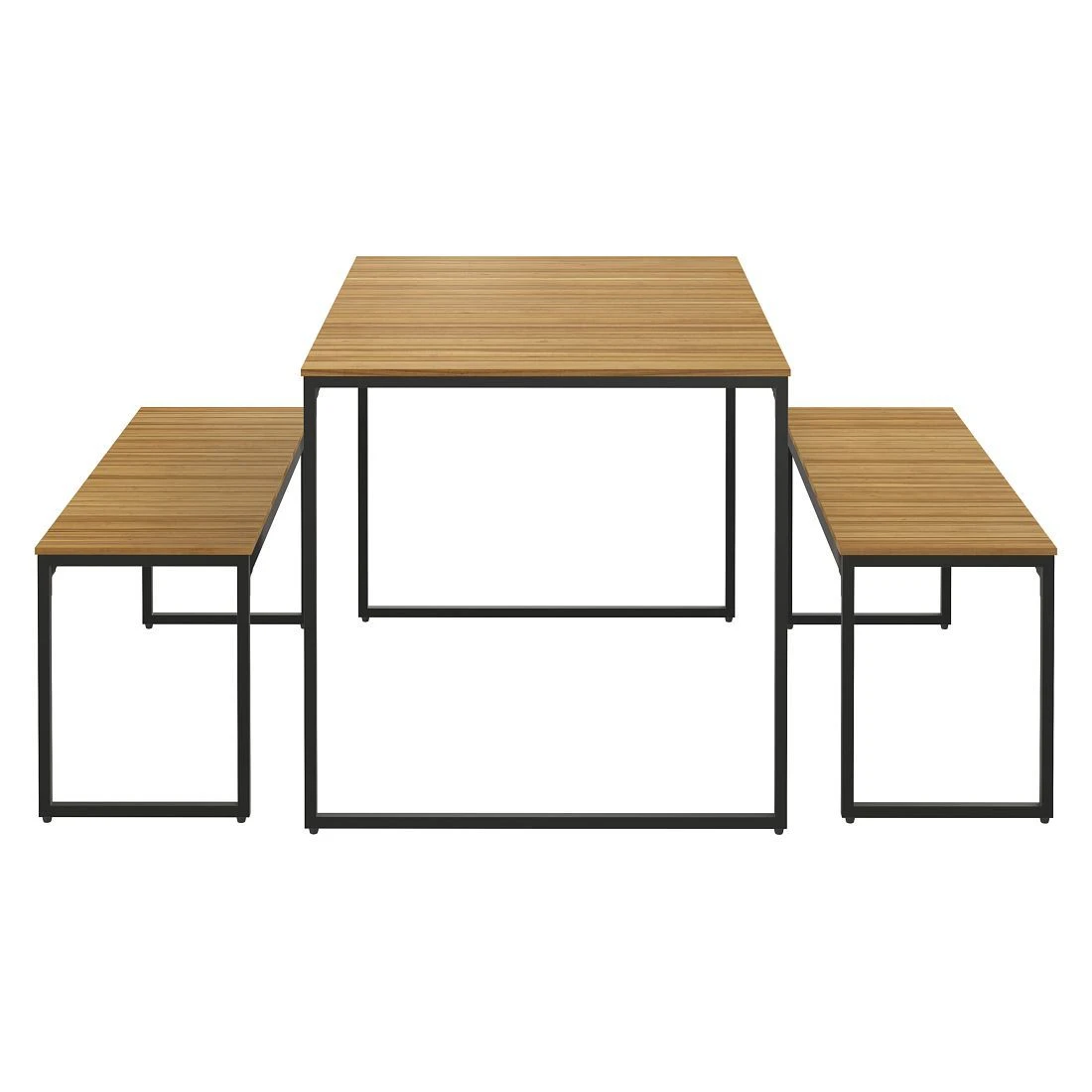 OUTLIV. Floris Gartenmöbel-Set 3-tlg. mit Tisch 115x78cm Schwarz
