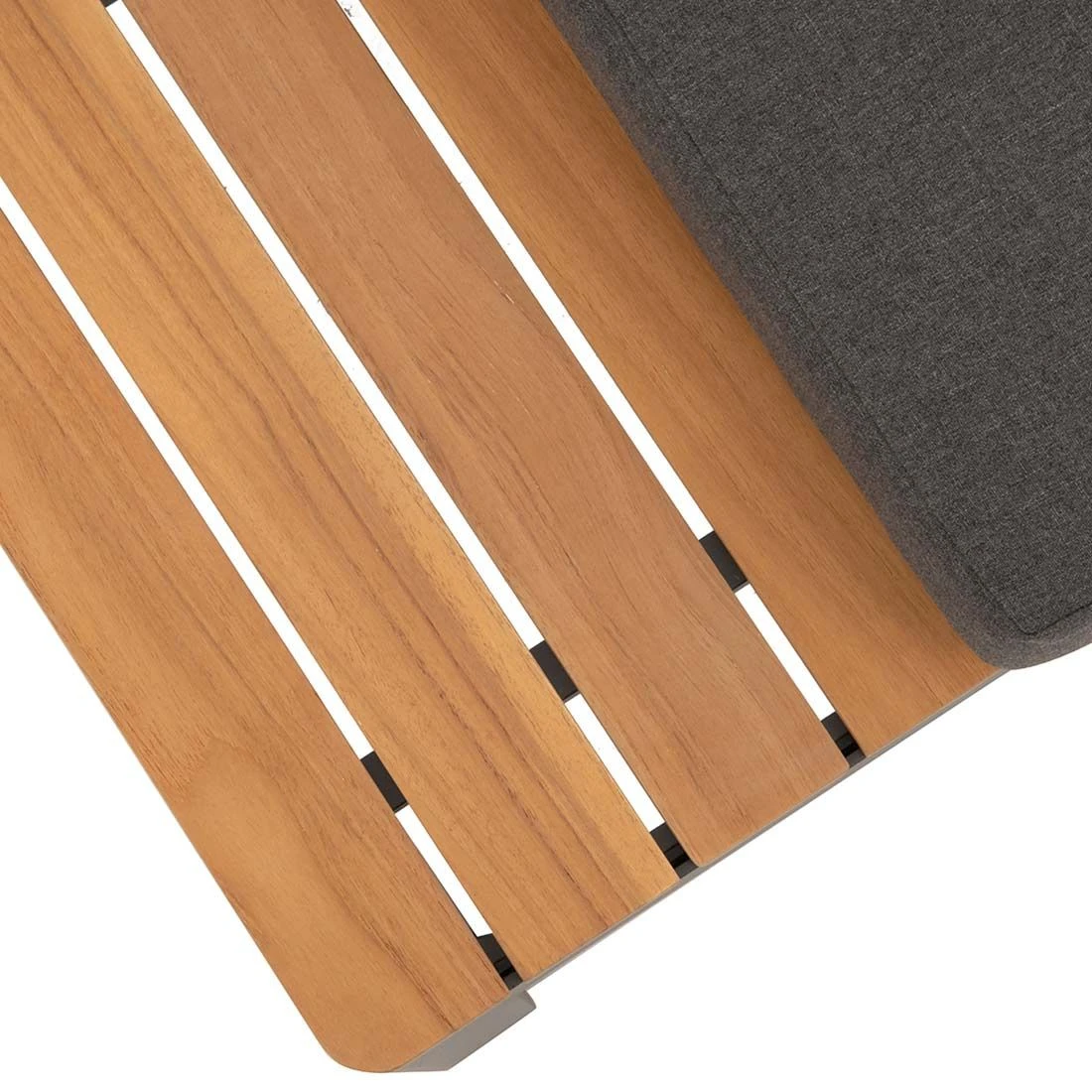 OUTLIV. Freddo Ecklounge 4-teilig Aluminium/Polster/Teak Dunkelgrau