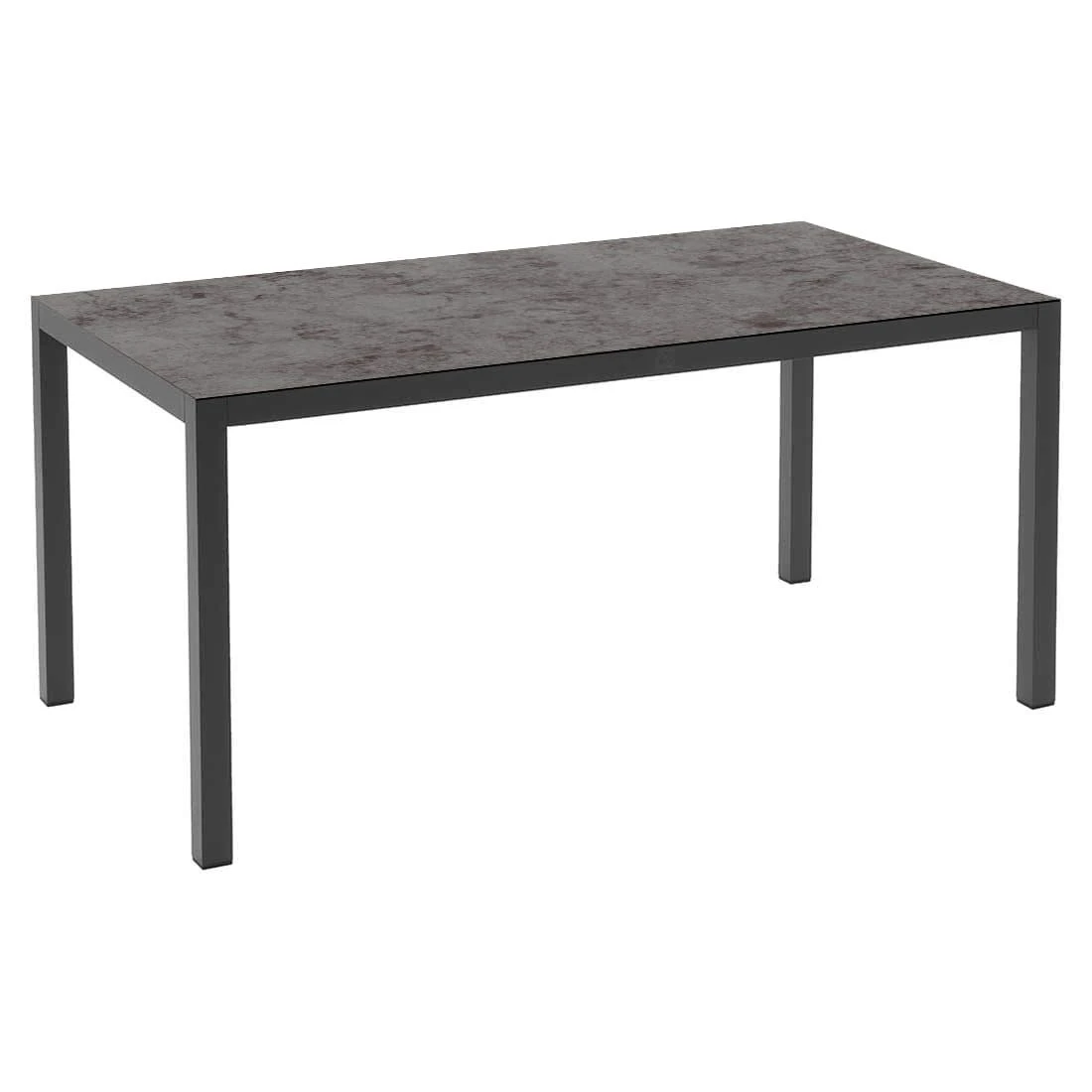 OUTLIV. Gartentisch 160x90cm Aluminium/Glas Keramikoptik Anthrazit/Dark Grey