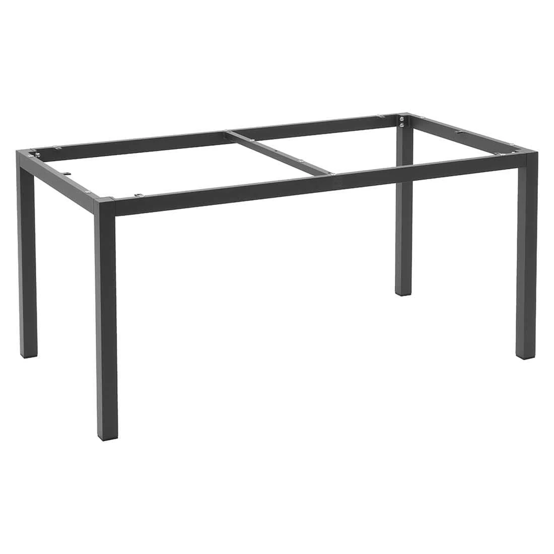 OUTLIV. Gartentisch 160x90cm Aluminium/Glas Keramikoptik Anthrazit/Dark Grey