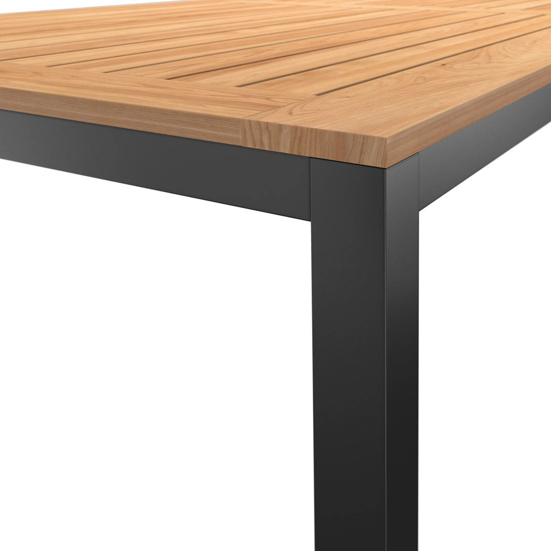 OUTLIV. Gartentisch 220x100 cm Alumininum/Teak Anthrazit/Natur