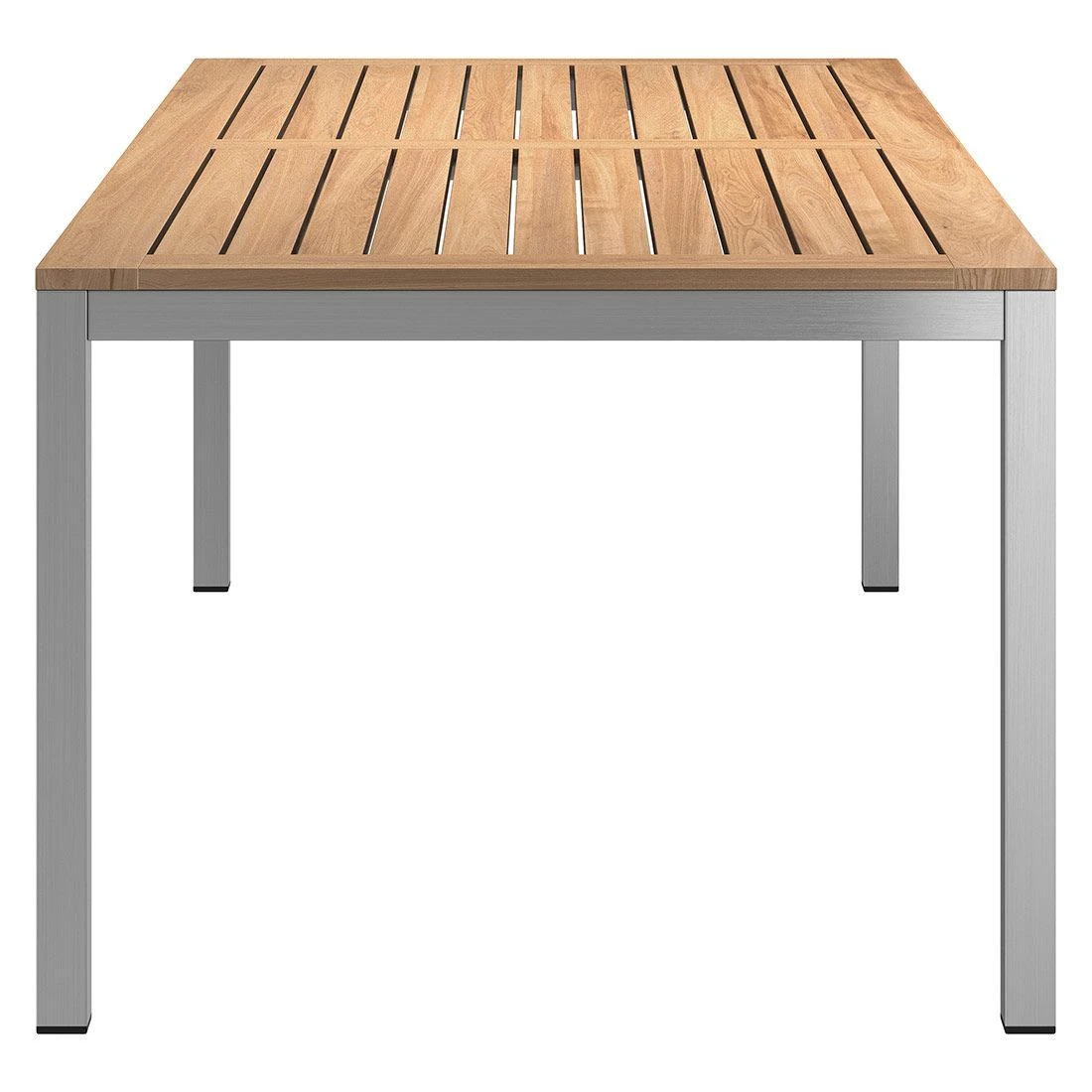 OUTLIV. Gartentisch 220x100 cm Edelstahl/Teak Silber/Natur