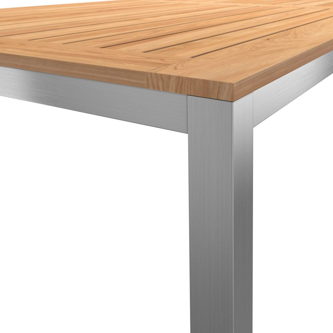 OUTLIV. Gartentisch 220x100 cm Edelstahl/Teak Silber/Natur