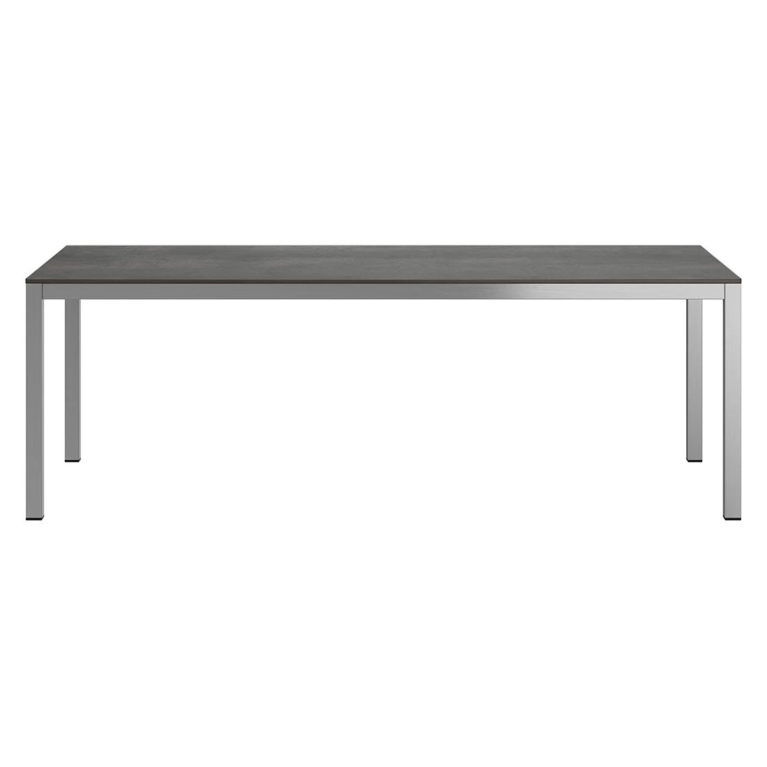 OUTLIV. Gartentisch 220x100cm Edelstahl/HPL Silber/Zement Dunkel