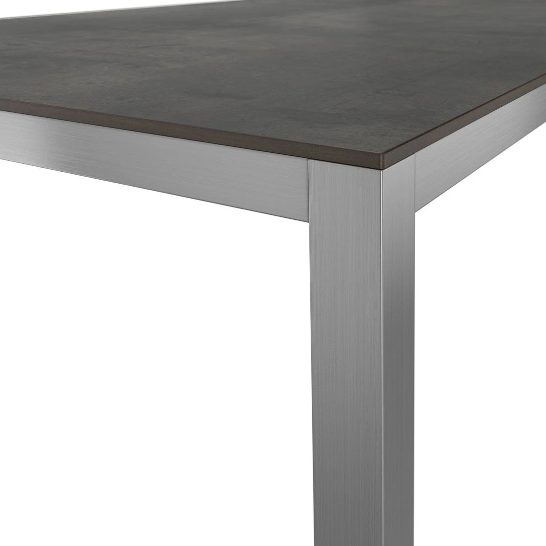 OUTLIV. Gartentisch 220x100cm Edelstahl/HPL Silber/Zement Dunkel