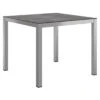 OUTLIV. Gartentisch 90x90cm Edelstahl/Glas-Keramikoptik Edelstahl/Dark Grey