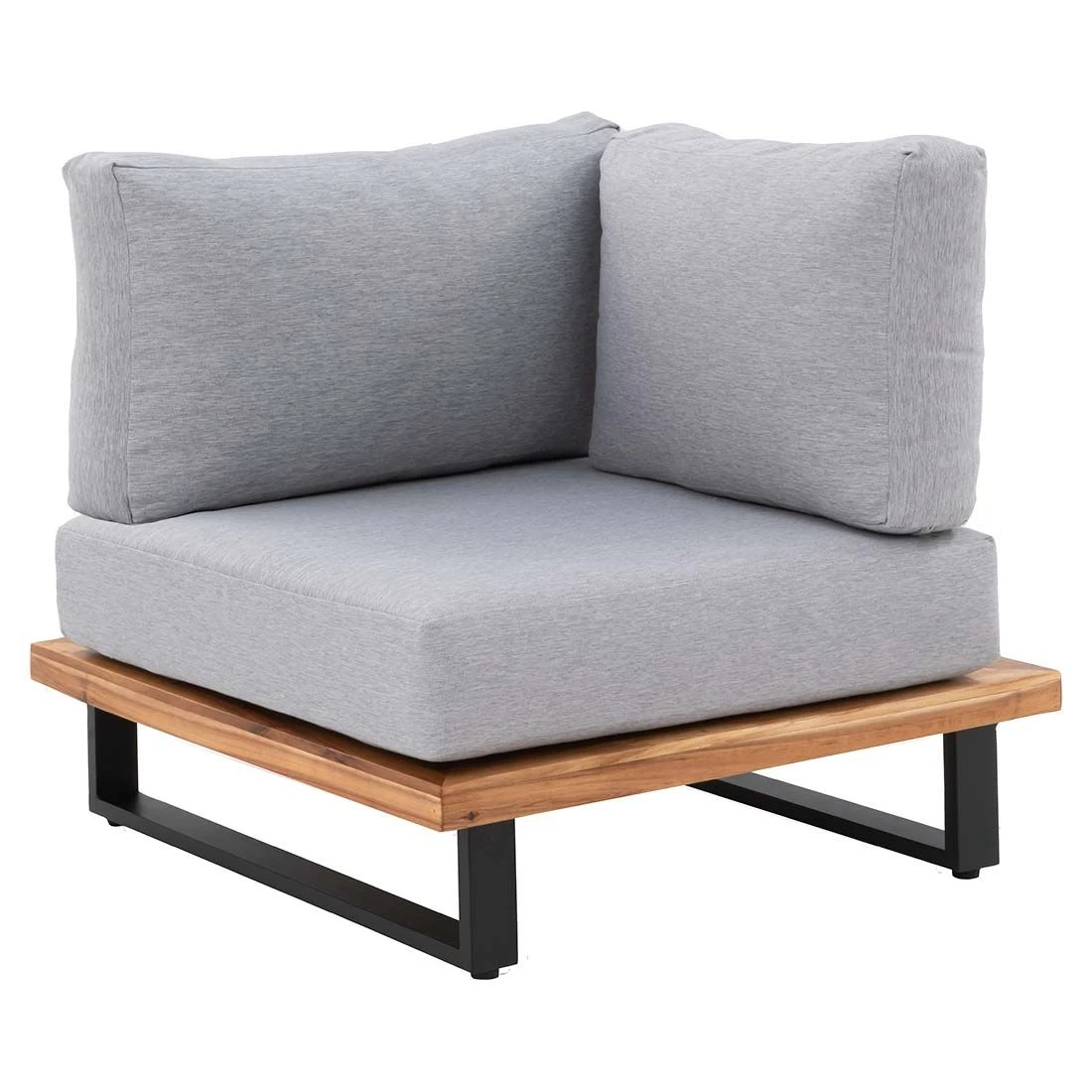 OUTLIV. Haven Ecklounge 3-tlg. Aluminium/Akazie Anthrazit/Natur Anthrazit/Natur