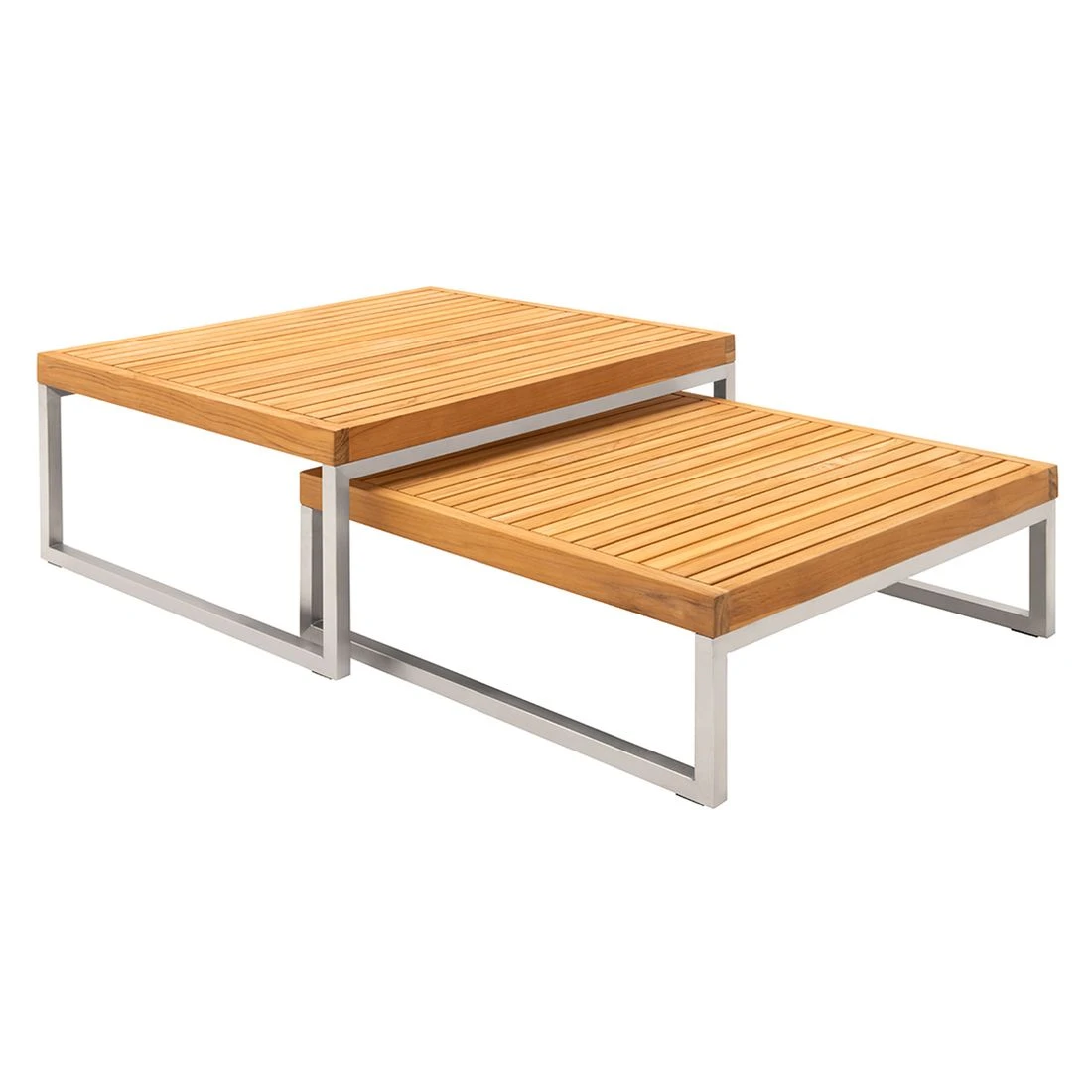 OUTLIV. Hawaii Ecklounge Edelstahl/Teak/Polster Dunkelgrau