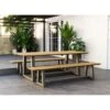 OUTLIV. Holland Gartenmöbel-Set 3-tlg. Tisch 220x100cm Anthrazit/Natur