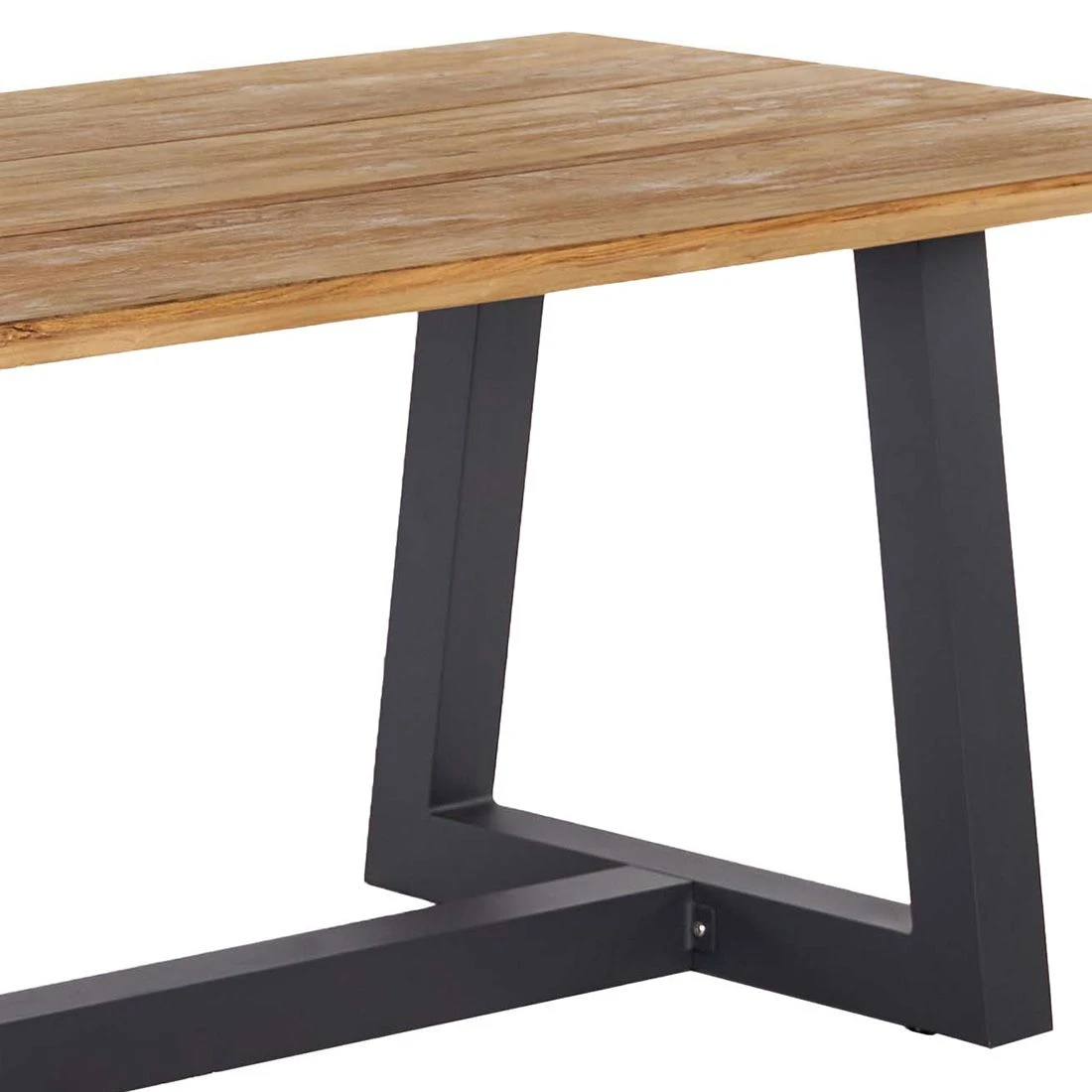 OUTLIV. Holland Gartentisch 220x100cm Aluminium/Teak Anthrazit/Natur