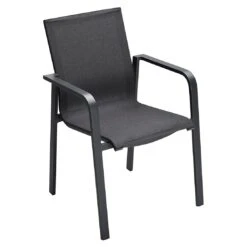 OUTLIV. Julia Stapelsessel Aluminium/Textilene Anthrazit/Coal