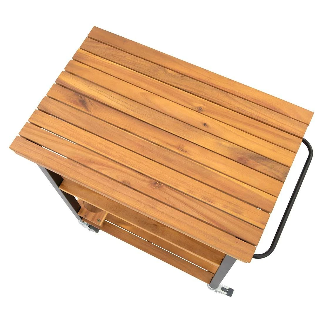 OUTLIV. Bern Servierwagen 66x43x80cm Stahl/Akazie Schwarz/Natur