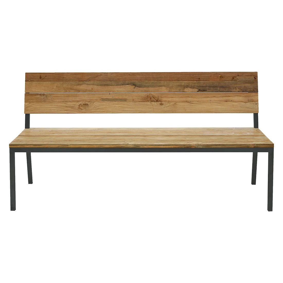 OUTLIV. Kobe Gartenbank 180 cm Edelstahl/Teak Anthrazit/Natur