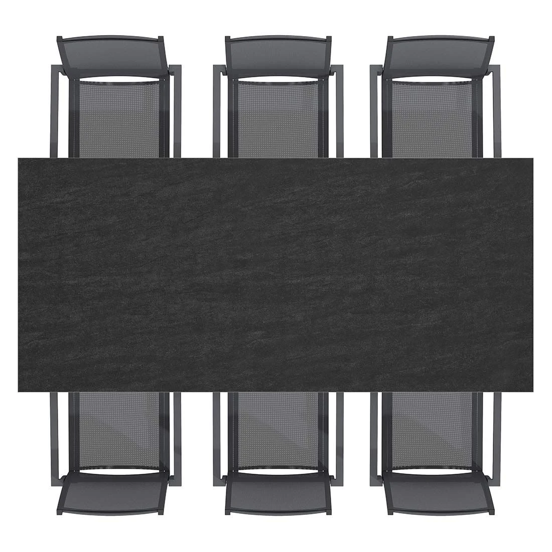 OUTLIV. Kobe Gartenmöbel-Set 7-tlg. Tisch 220x100cm Anthrazit/Bromo