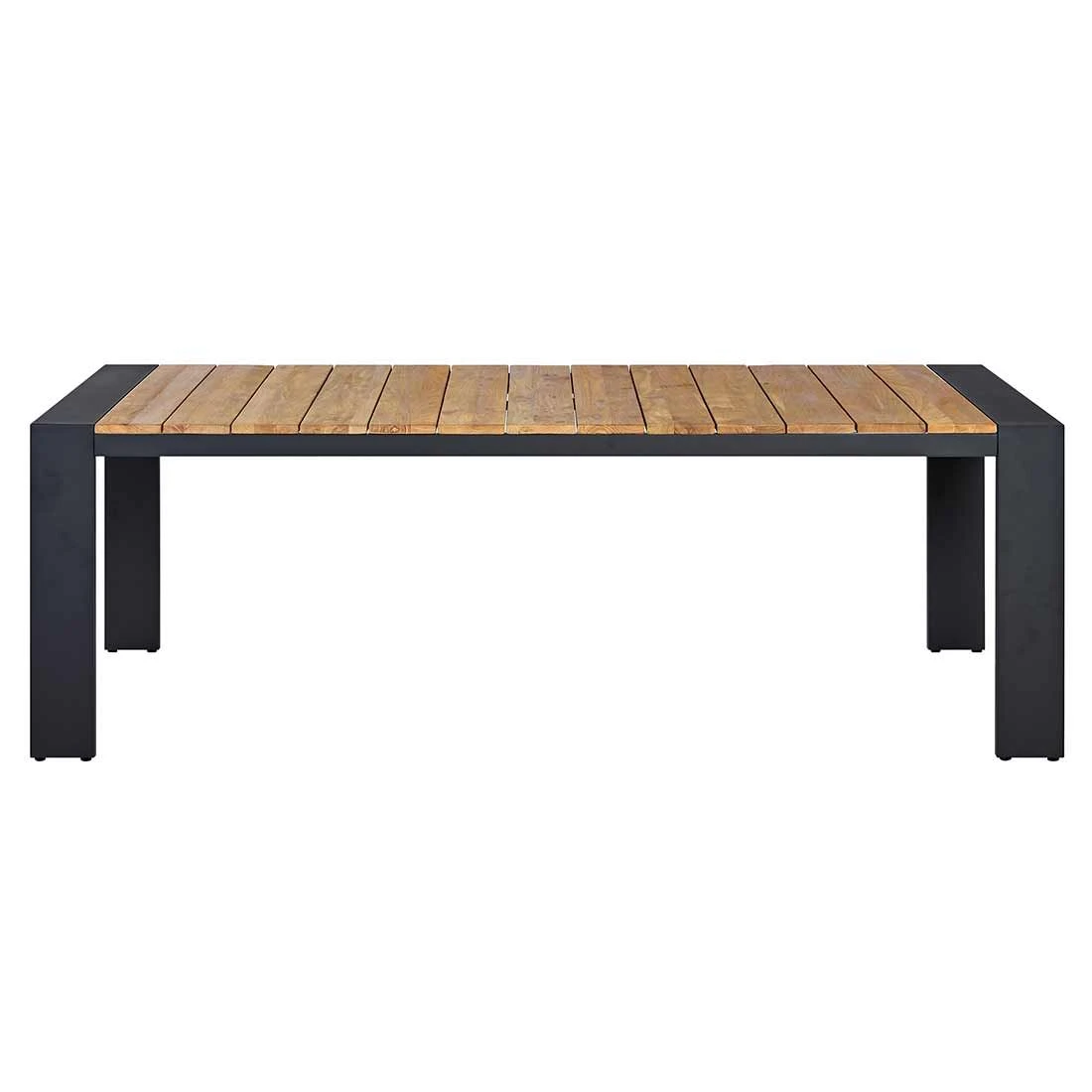 OUTLIV. Konis Gartenmöbelset 3-tlg. Tisch 220x100cm Aluminium/Teak recycelt Charcoal/Teak Recycelt