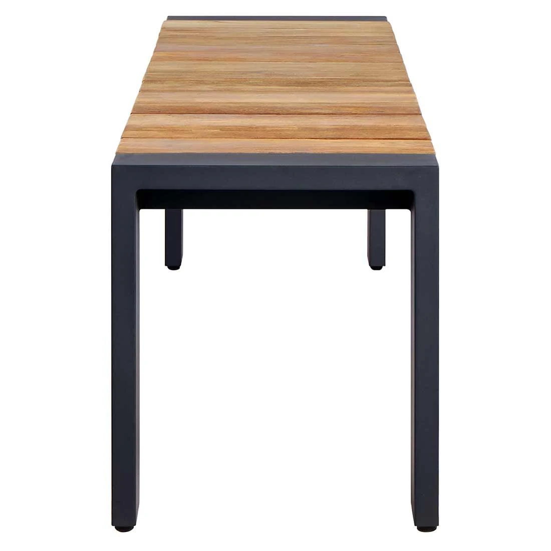 OUTLIV. Konis Gartenmöbelset 3-tlg. Tisch 220x100cm Aluminium/Teak recycelt Charcoal/Teak Recycelt