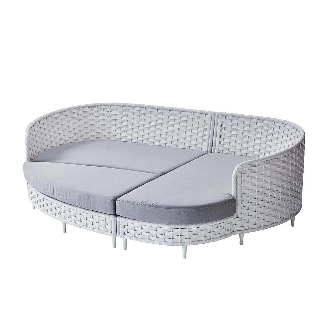 OUTLIV. Korsika Sonneninsel Geflecht Weiß/Grau