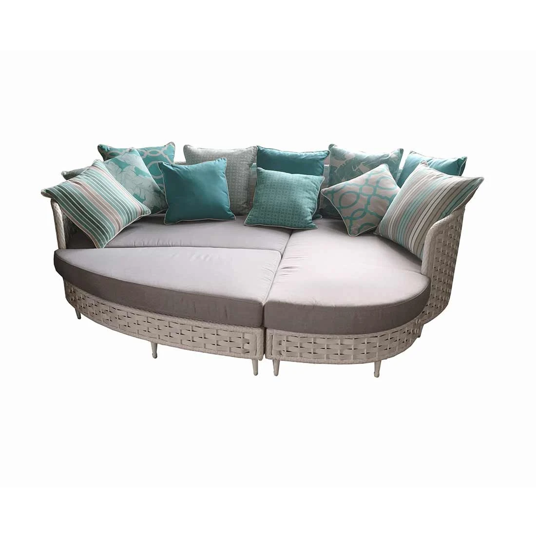 OUTLIV. Korsika Sonneninsel Geflecht Weiß/Grau