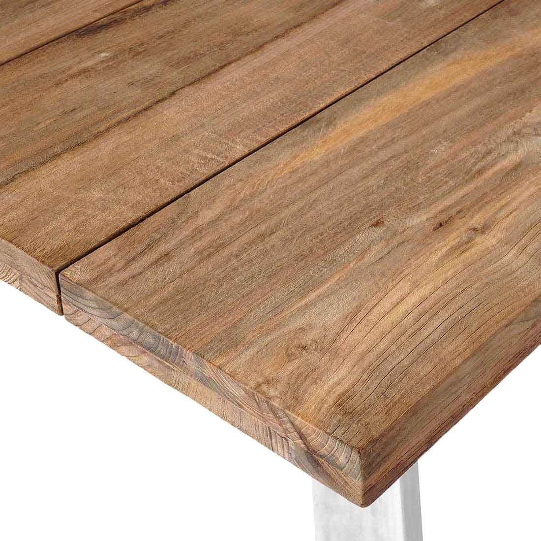 OUTLIV. Kreta Gartenmöbelset 7-tlg. mit Tisch 200x100 cm Silber/Coal