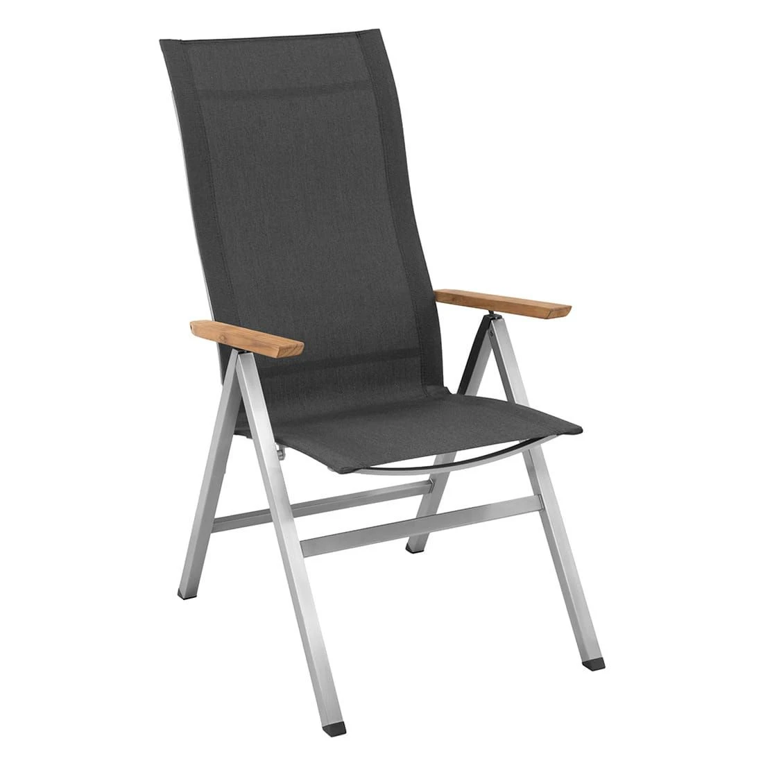 OUTLIV. Kreta Gartenmöbelset 7-tlg. mit Tisch 200x100 cm Silber/Coal