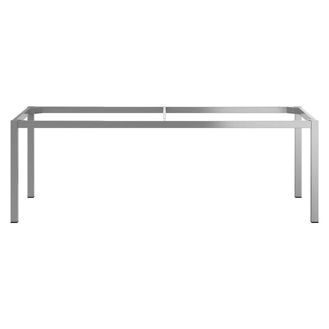 OUTLIV. Kreta Gartenmöbelset 7-tlg. Stapelsessel mit Tisch 220x100cm Silber/Coal