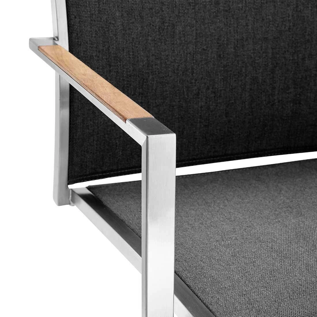 OUTLIV. Kreta Gartenmöbelset 9-tlg. mit Tisch 240/300x90 cm Silber/Coal